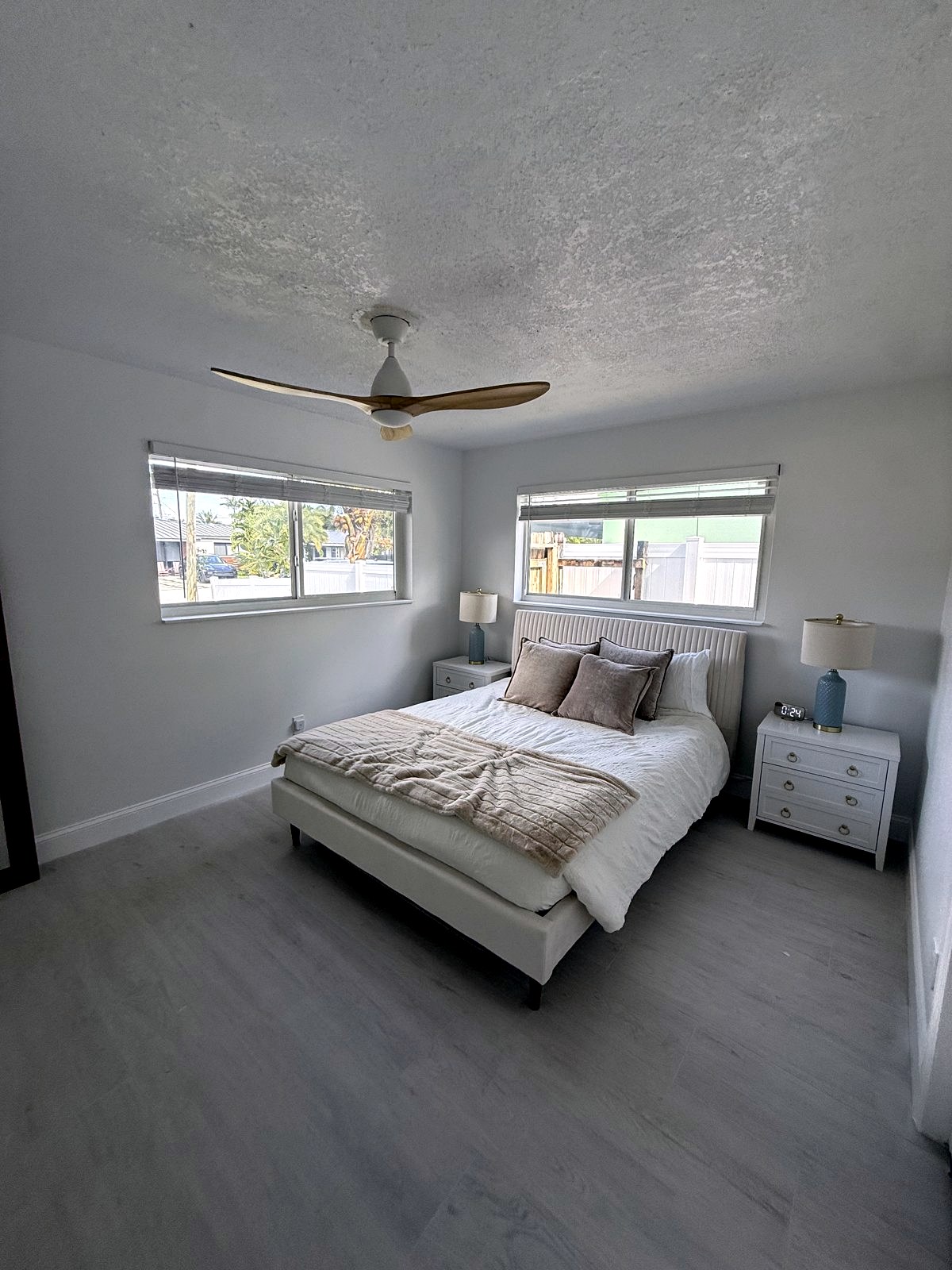 Bedroom with impact windows